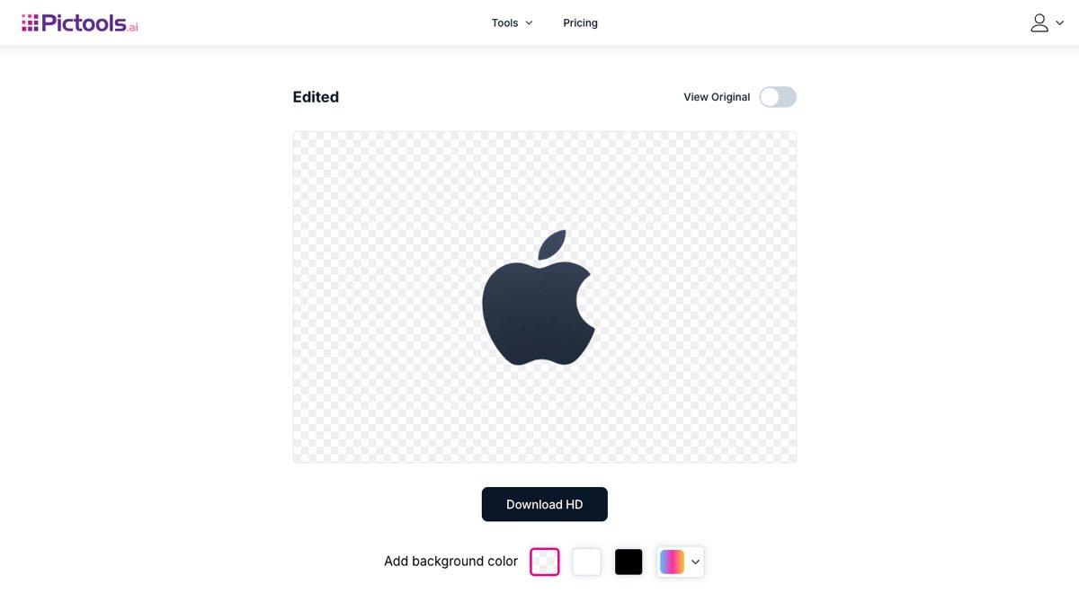 Background removal tool Step 2