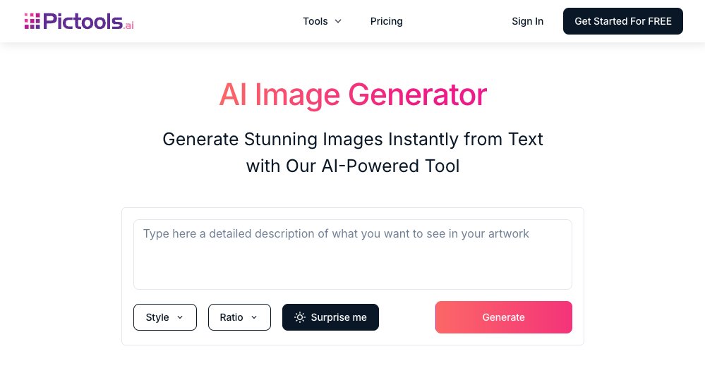 PicTools AI Image Generator