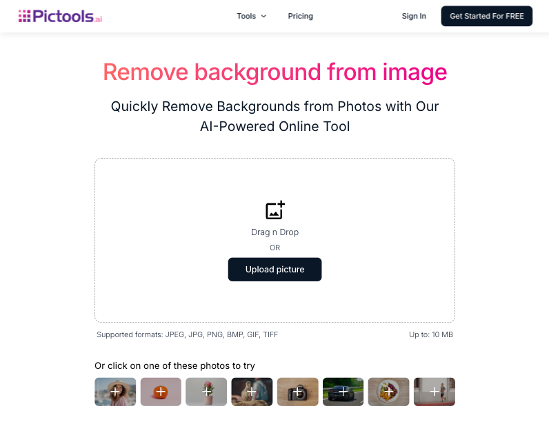PicTools AI Background Remover